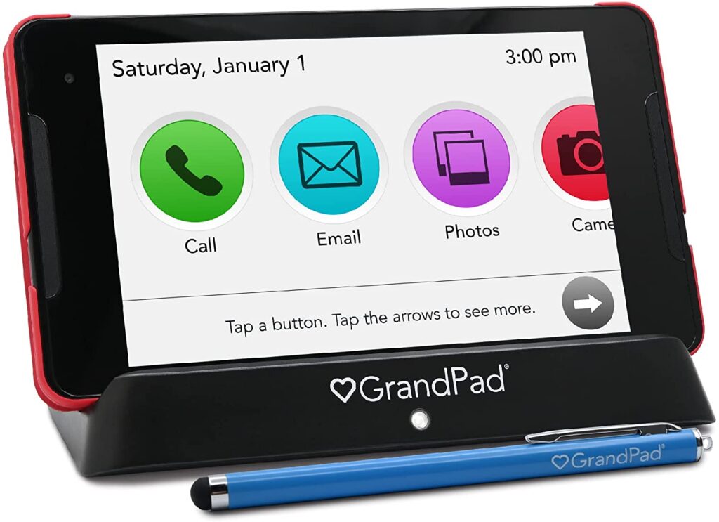 GrandPad Tablet for Seniors, 8-inch Accessibility Enabled Tablet, 4G LTE Tablet
