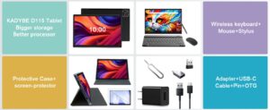 KADYBE 10-inch Android Tablet, 128GB ROM+16GB RAM